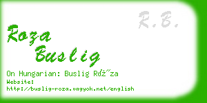 roza buslig business card